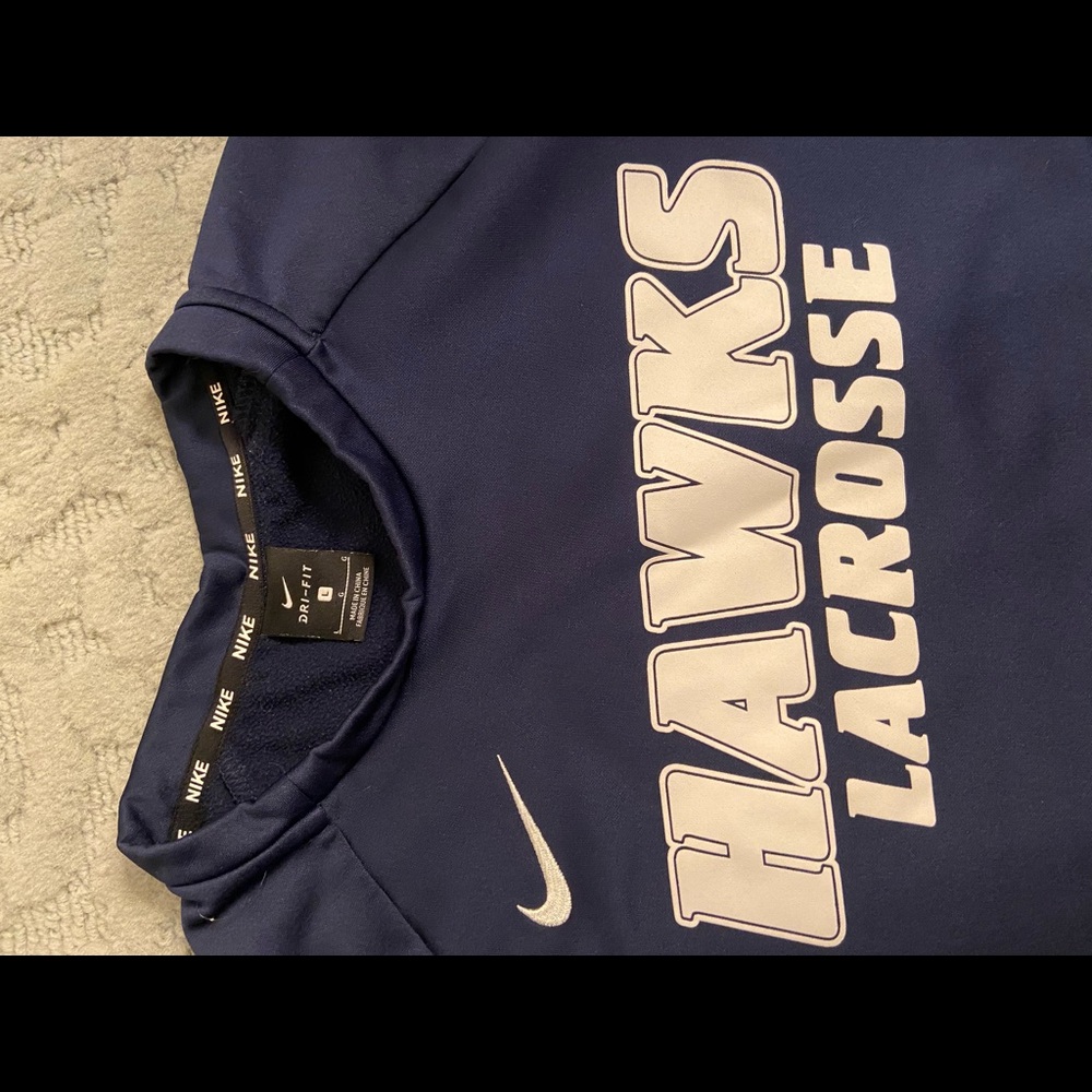 Hawks lacrosse Nike crew